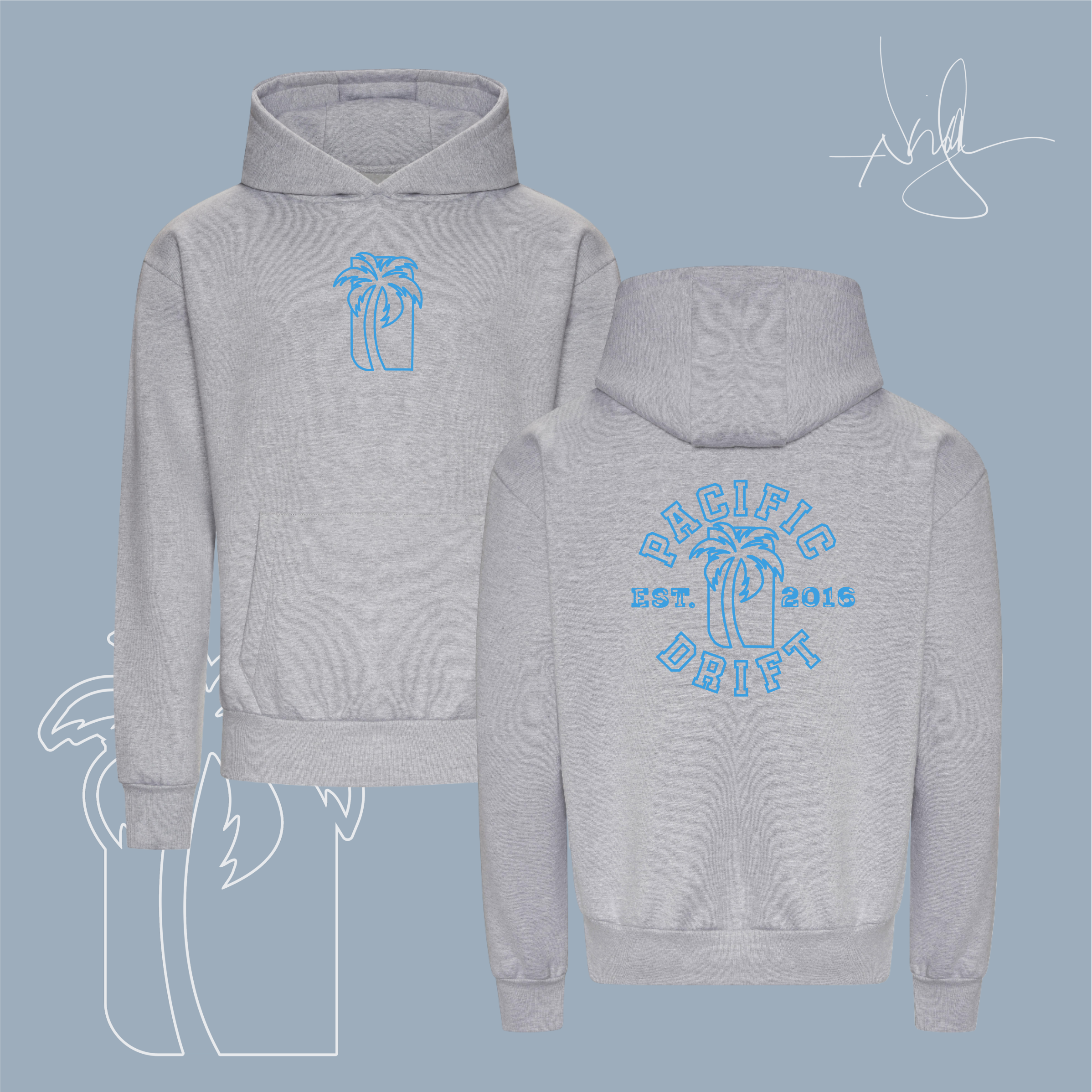 Beachside - Electric Blue Hoody