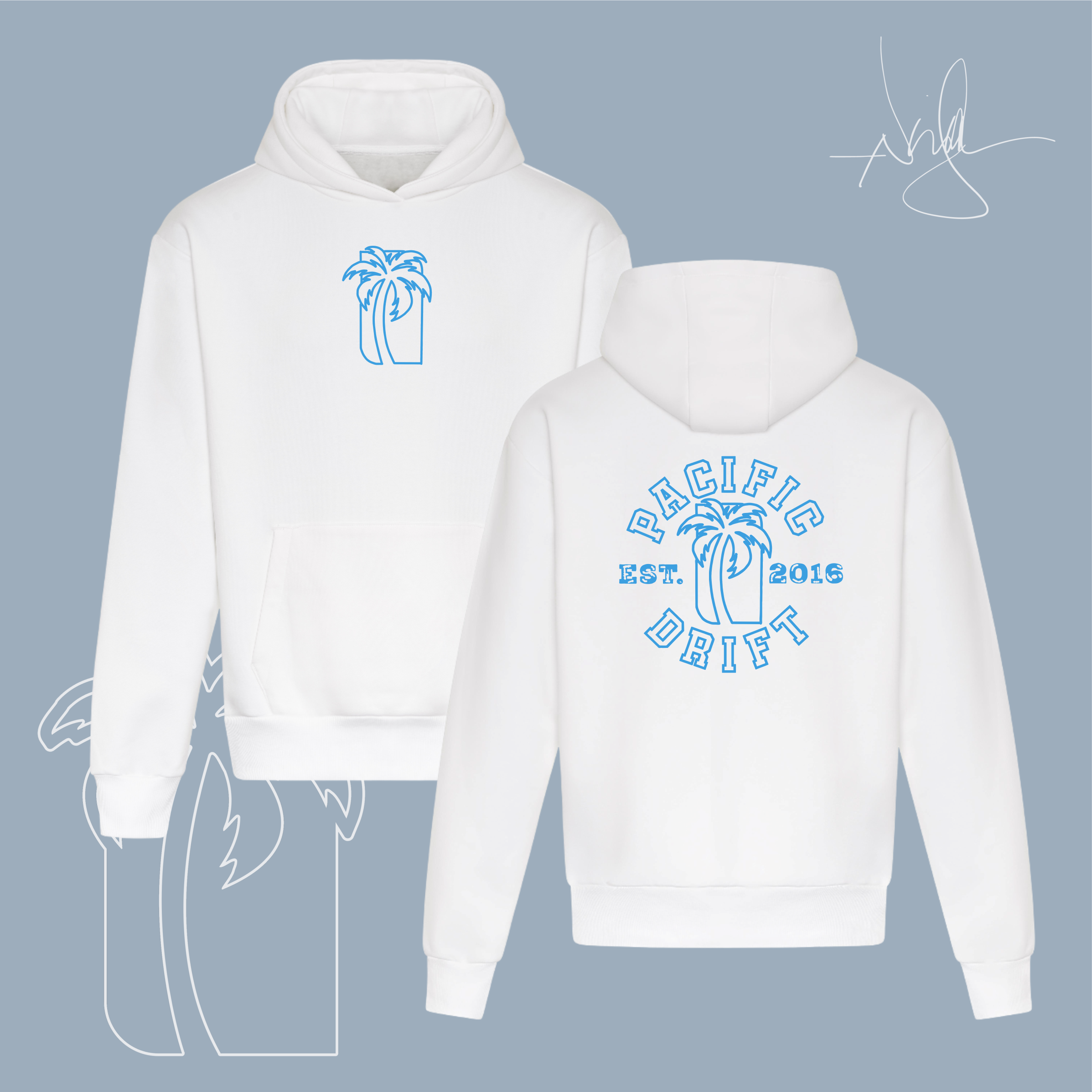 Beachside - Electric Blue Hoody