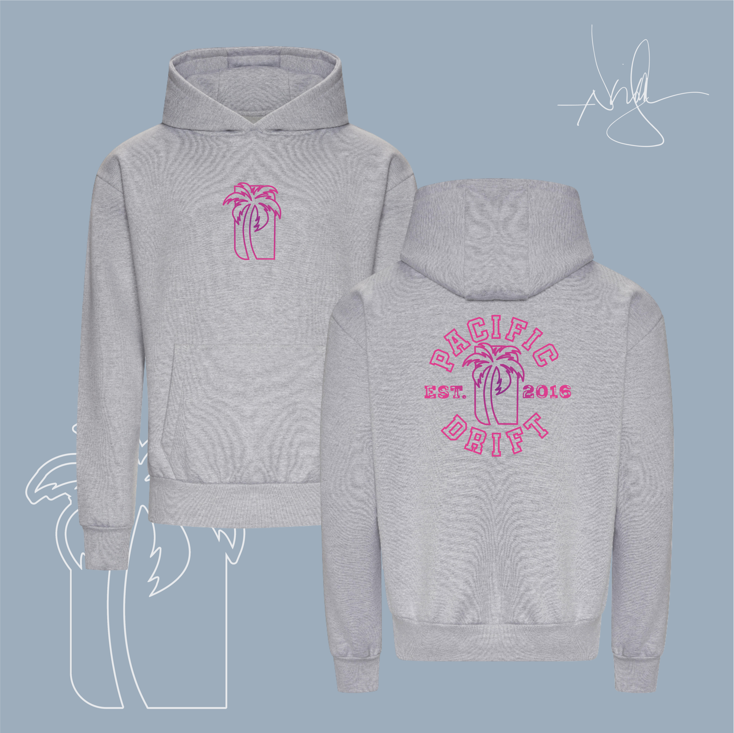 Beachside - Raspberry Beret Hoody
