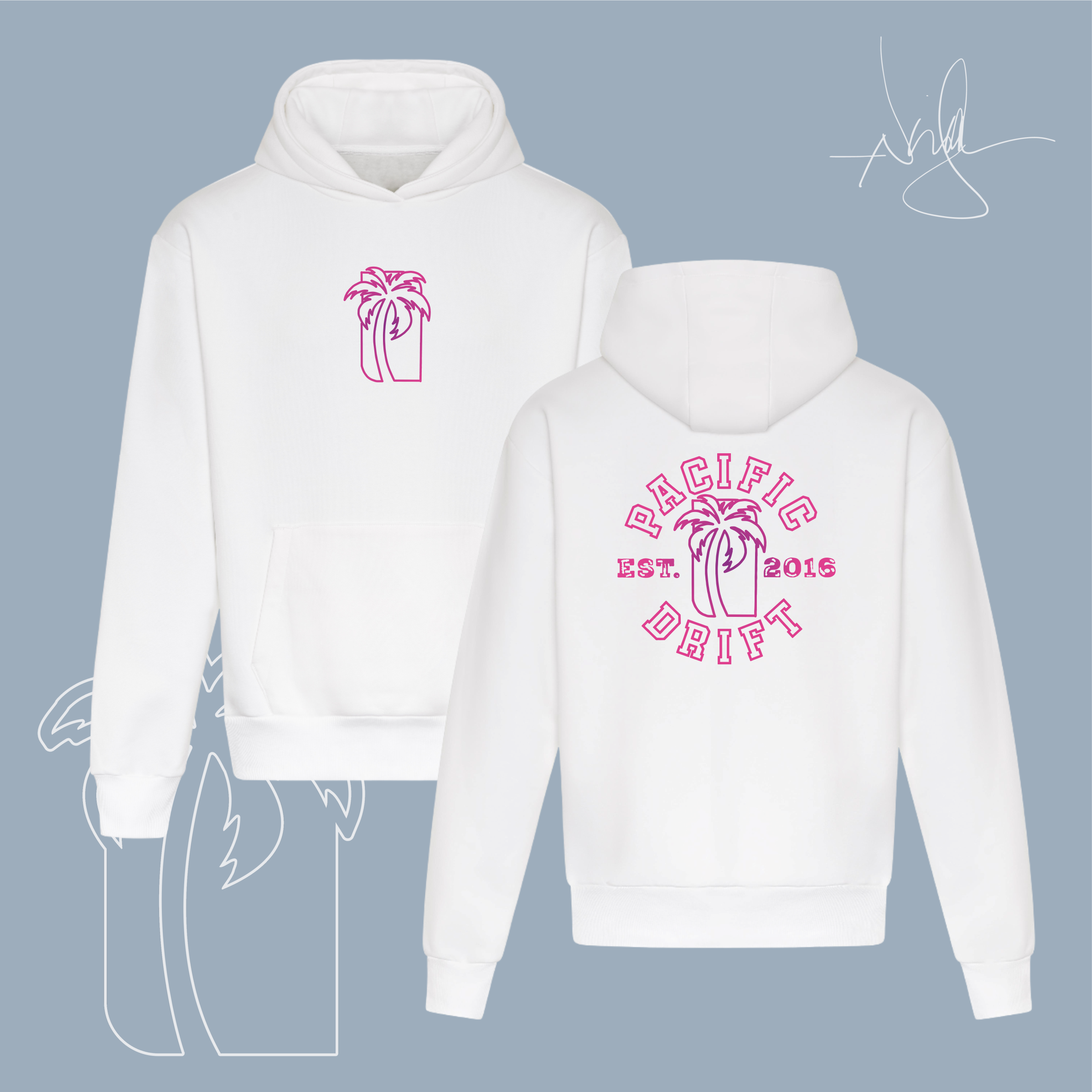 Beachside - Raspberry Beret Hoody