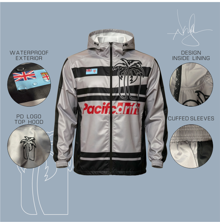 Pacific Drift - "The Grey One" Stadium Shower Jacket